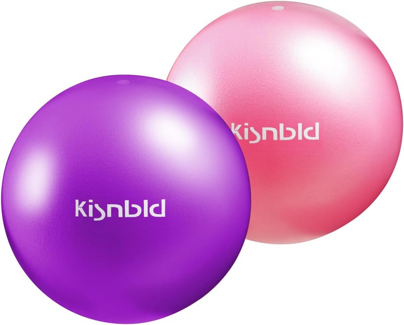 kisnbld Small Exercise Ball, 9 Inch Mini Pilates Ball, Anti Burst and Slip Resistant Mini Yoga Ball for Stability, Fitness, Physical Therapy, Stretching & Core Strength Workout at Home Gym & Office - Image 1